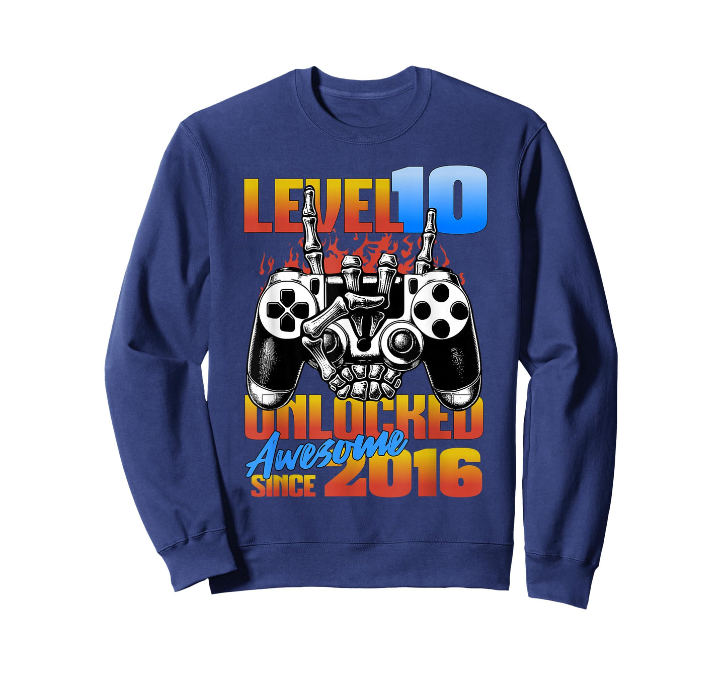Level 10 Unlocked Awesome Since 2016 10th Birthday Boy T-Shirt