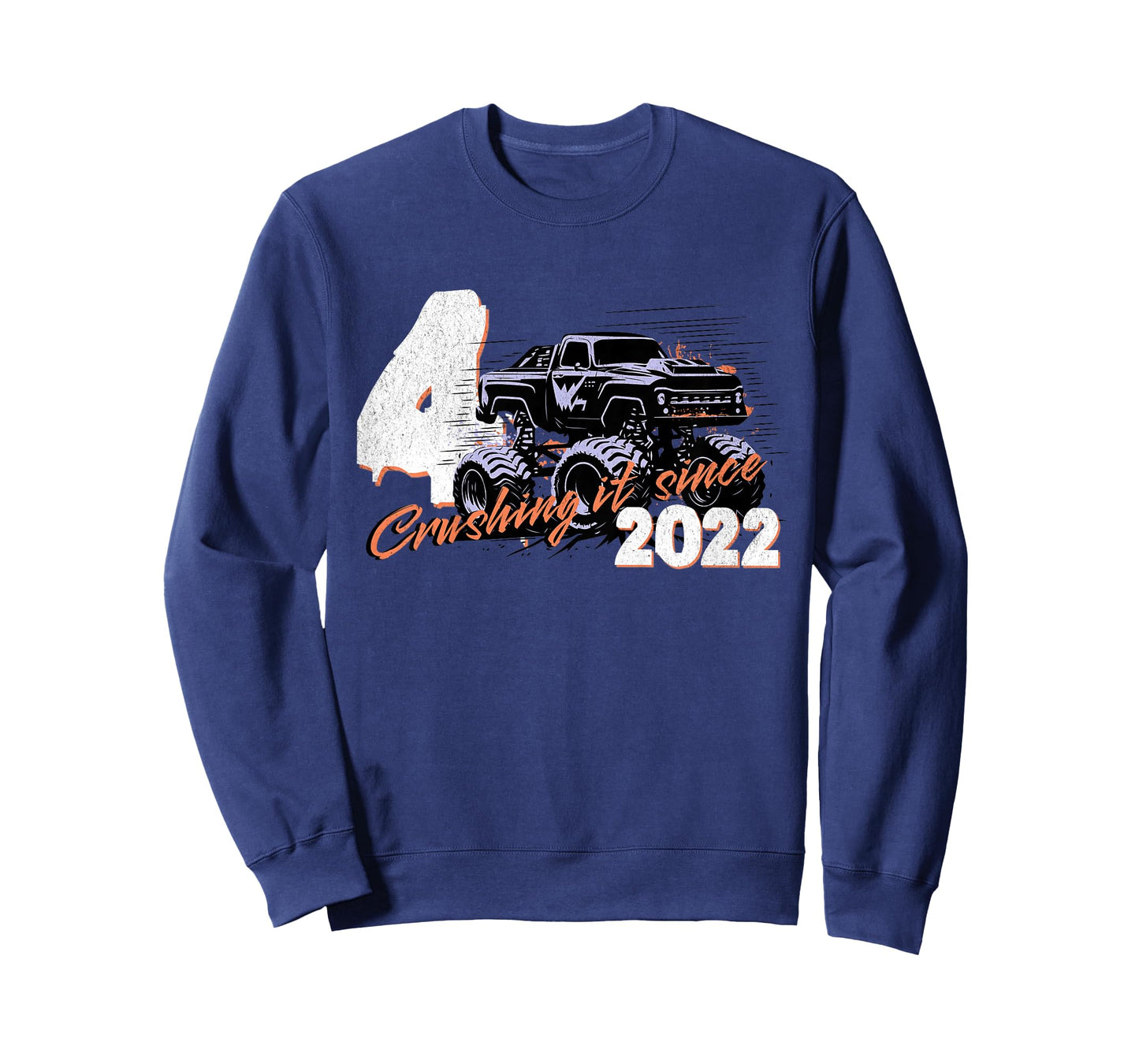 Kids 4th Birthday Truck Turning 4 Years Old Boy Born in 2022 T-Shirt