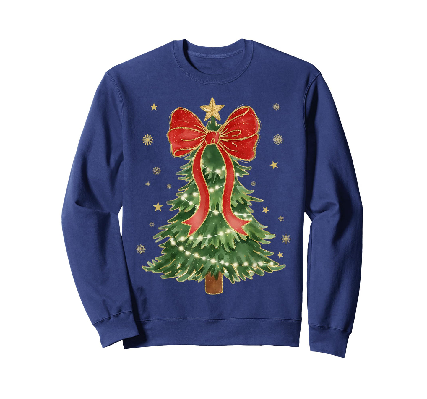 Coquette Bow Christmas Tree Xmas Holiday Girly Outfit Women T-Shirt