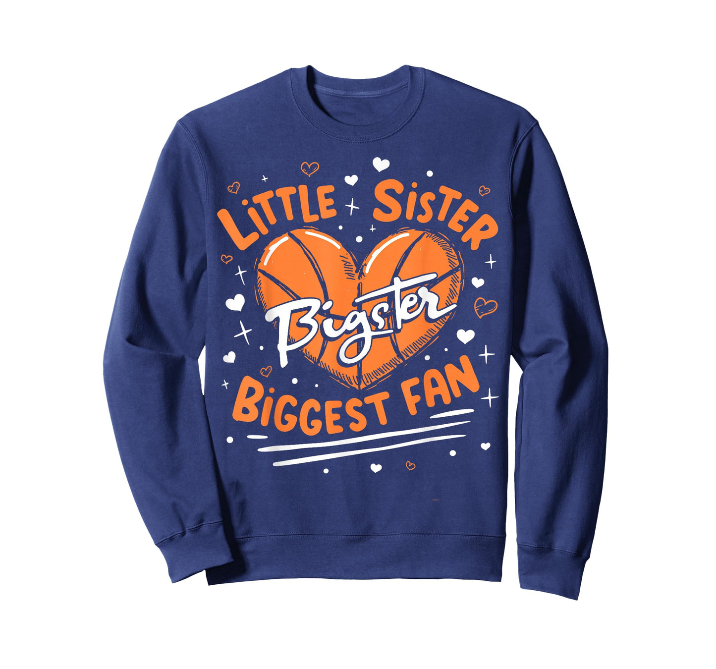 Little Sister Biggest Fan Brother Bigster of Basketball Girl T-Shirt