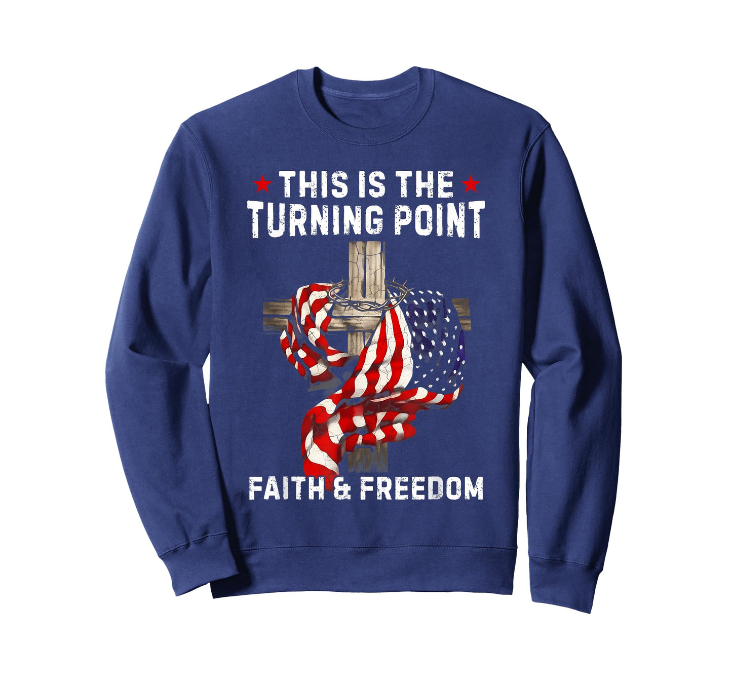 This is The Turning Point Patriotic Christian Faith USA Flag T-Shirt