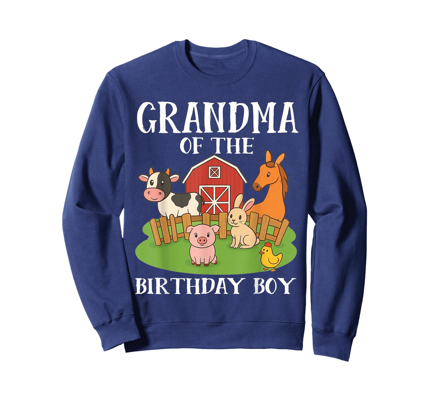 Grandma of The Birthday Boy Farm Animals Matching Family T-Shirt
