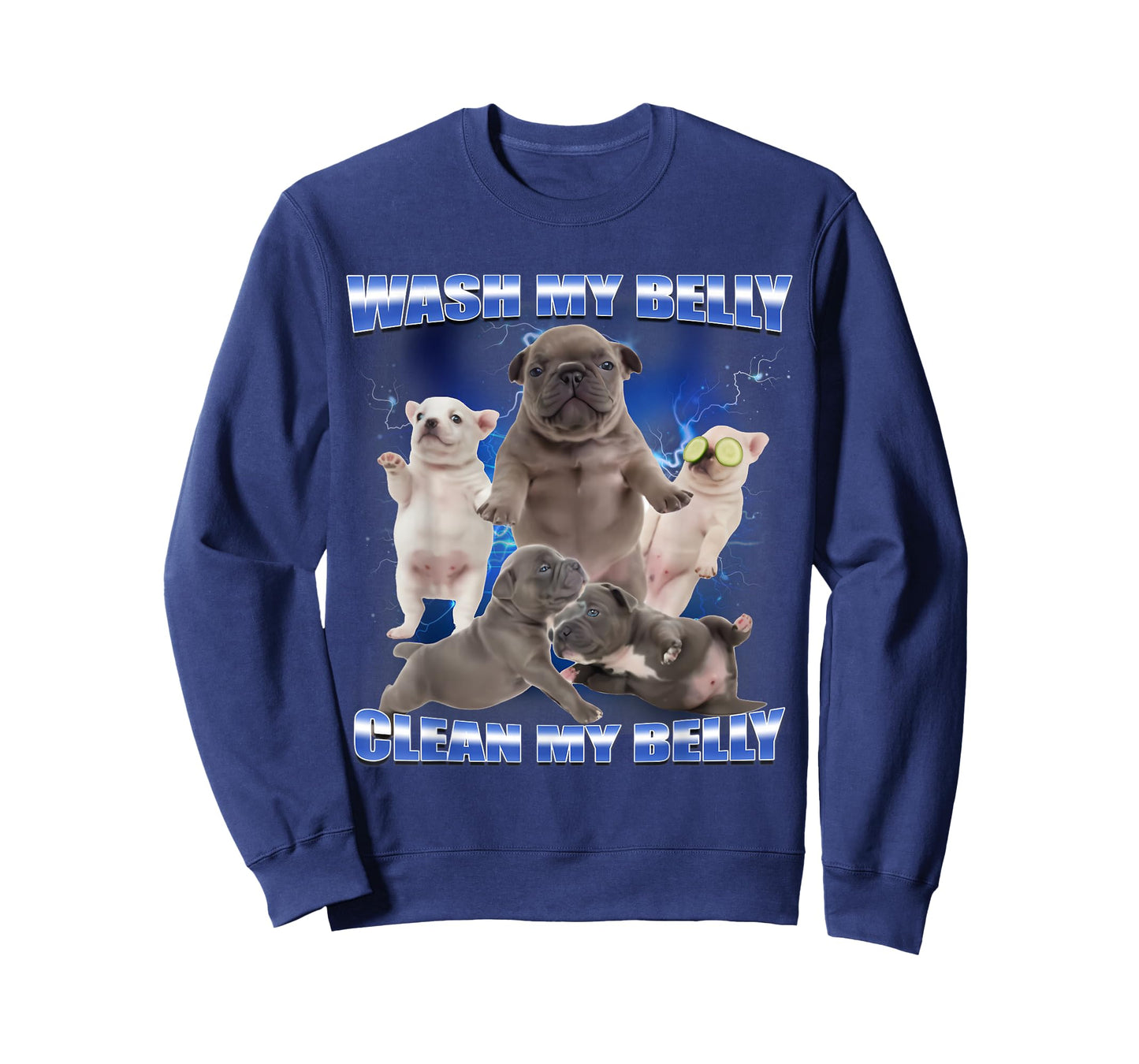 Pibble Dog Wash Clean My Belly Funny Meme T-Shirt