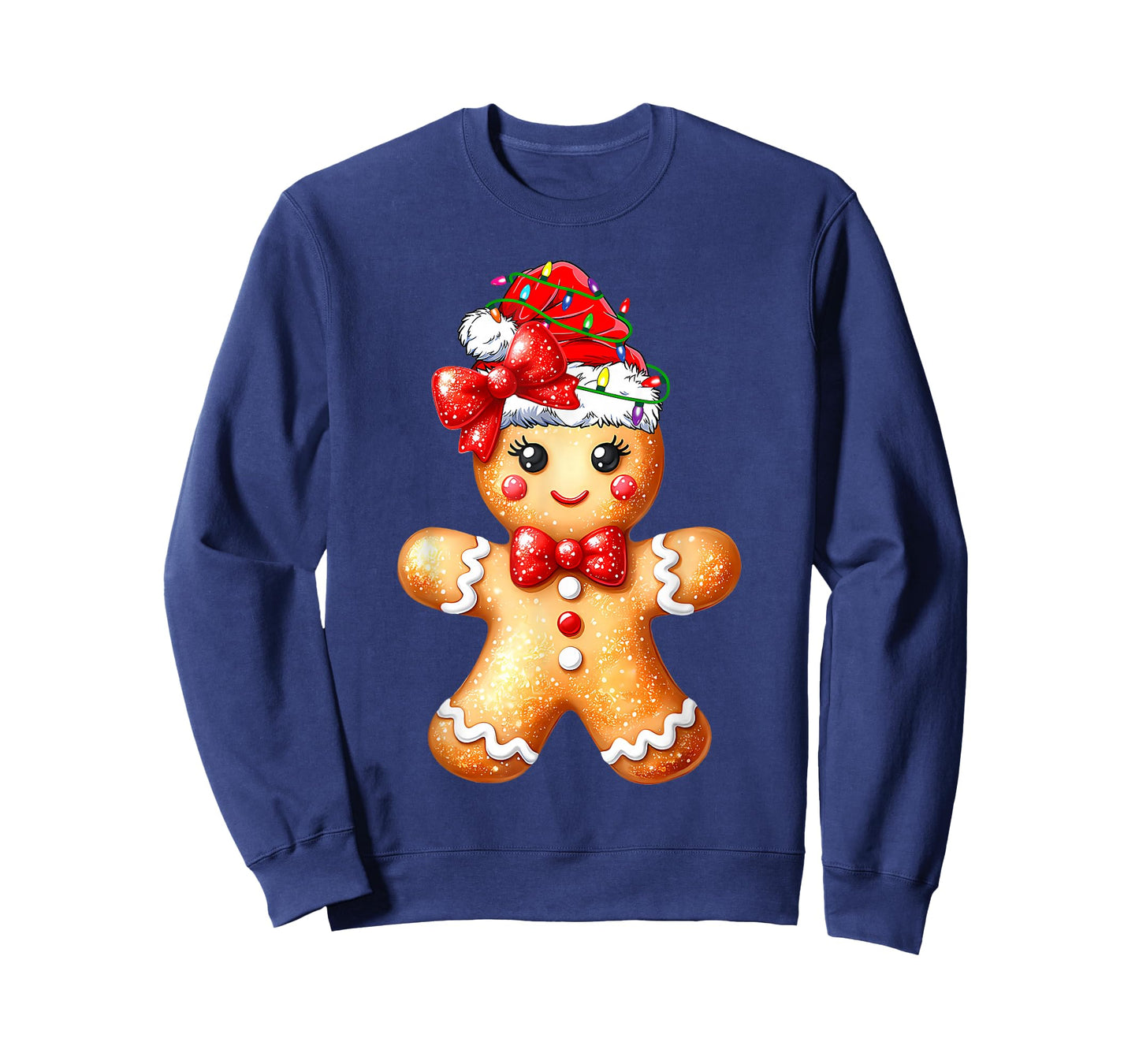 Merry Christmas Shirt Gingerbread Santa Pajamas Girls Women T-Shirt