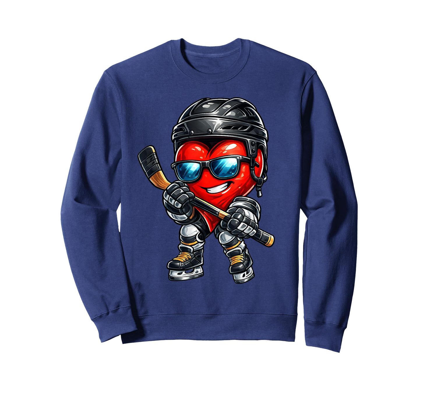 Valentines Day Heart Ice Hockey Goalie Love Hockey Men Boys T-Shirt