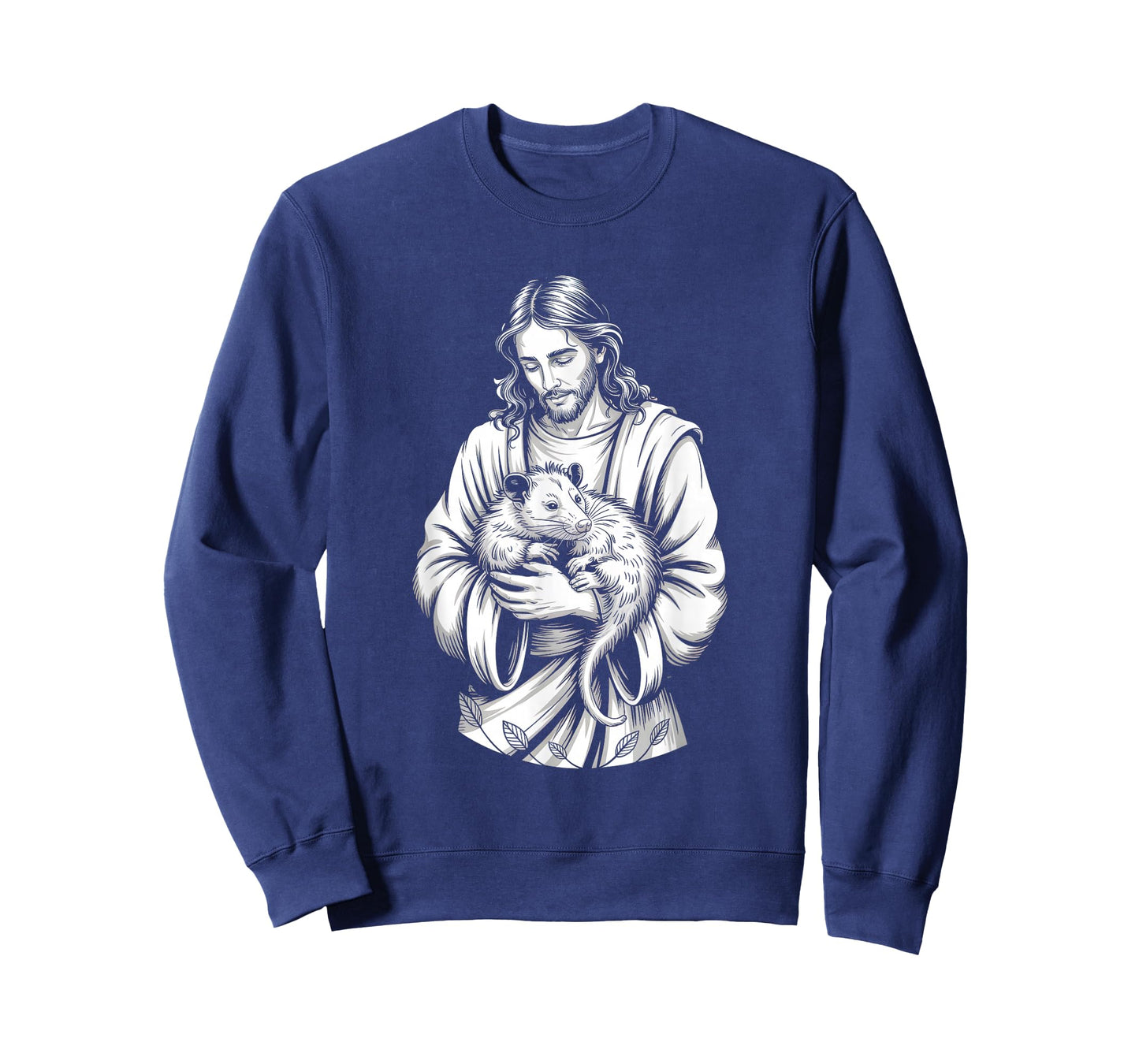 Jesus Holding Opossum Savior Animal Faith Wildlife Devotion T-Shirt