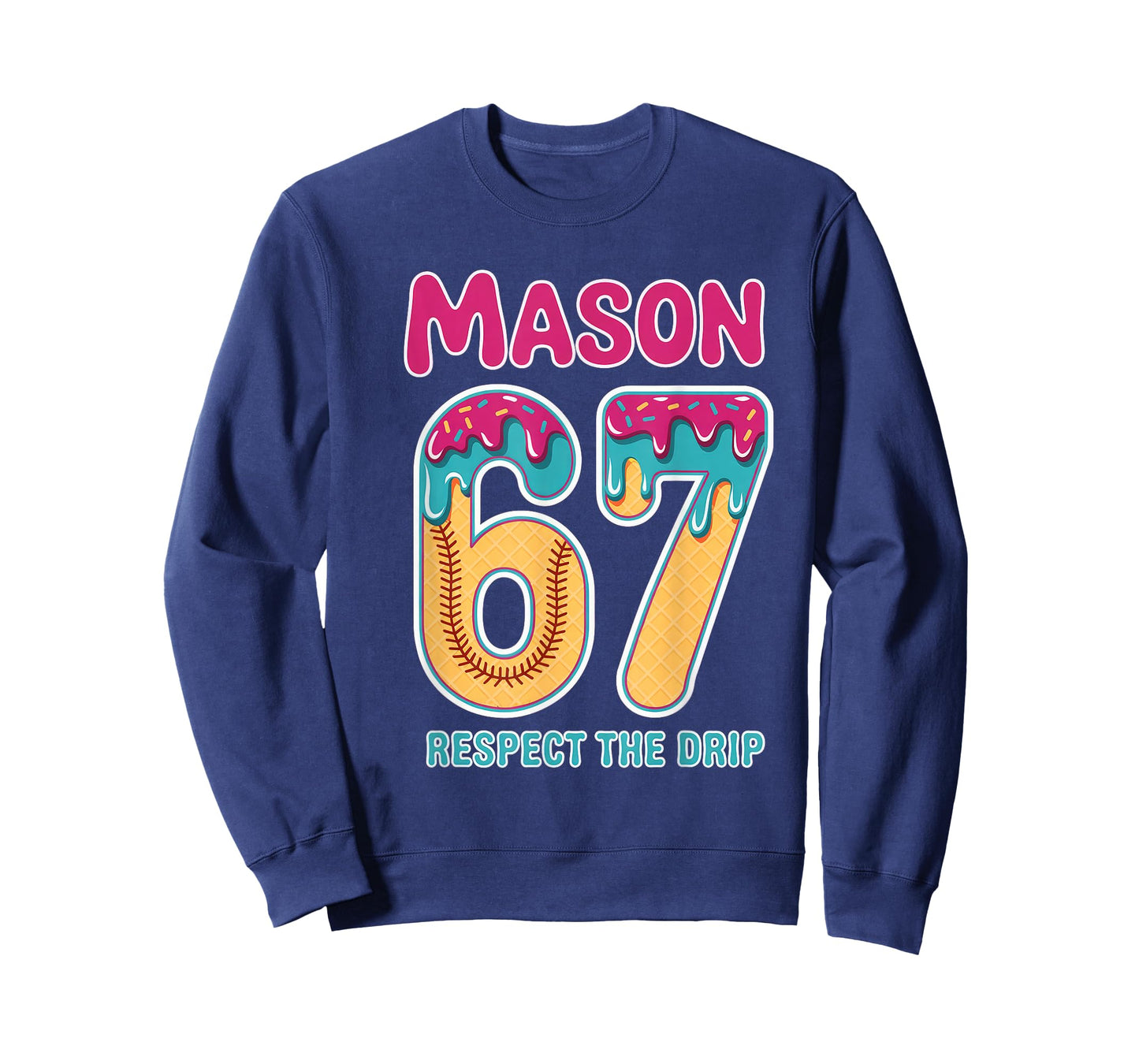 6 7 Mason Baseball Drip T-Shirt