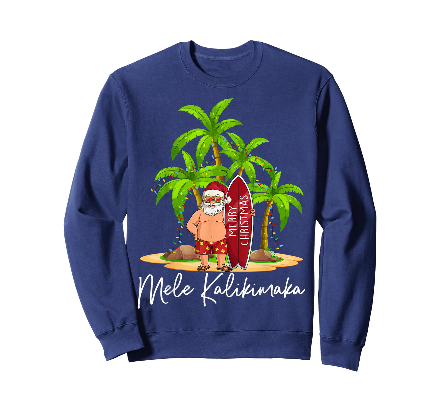 Mele Kalikimaka Beach Vacation Hawaiian Christmas Family T-Shirt