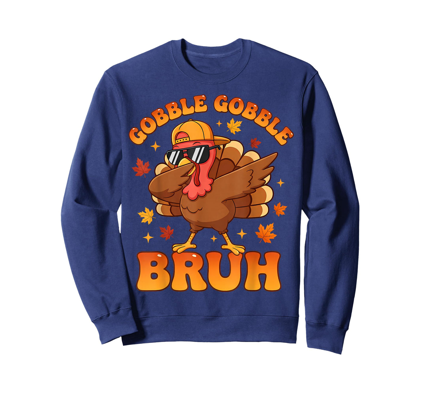 Bruh Funny Thanksgiving Gobble Turkey Boys Girls Kids T-Shirt