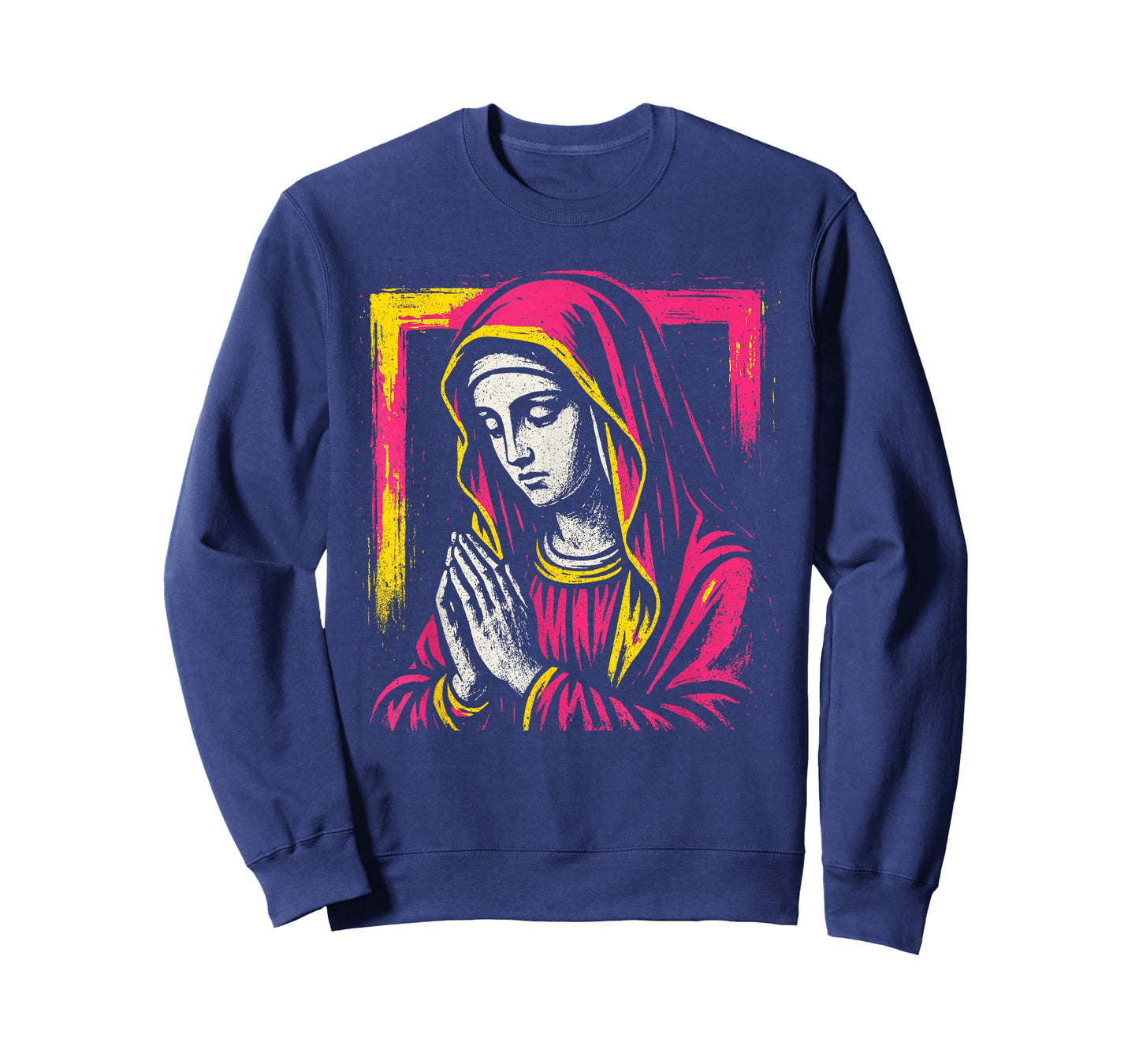 Virgin Mary - Vintage Graphic Christian Faith T-Shirt