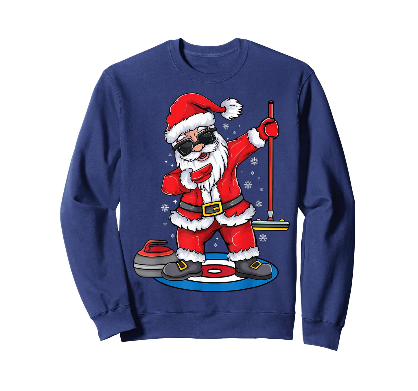 Christmas Santa Sports Curling Gifts for Men Boy T-Shirt
