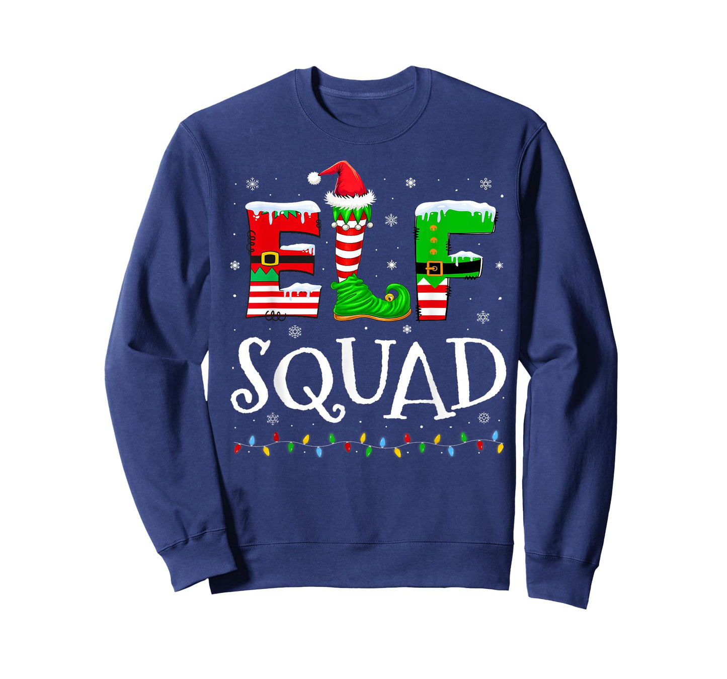 Funny Elf Squad Family Christmas Matching Pajamas Xmas Tee T-Shirt