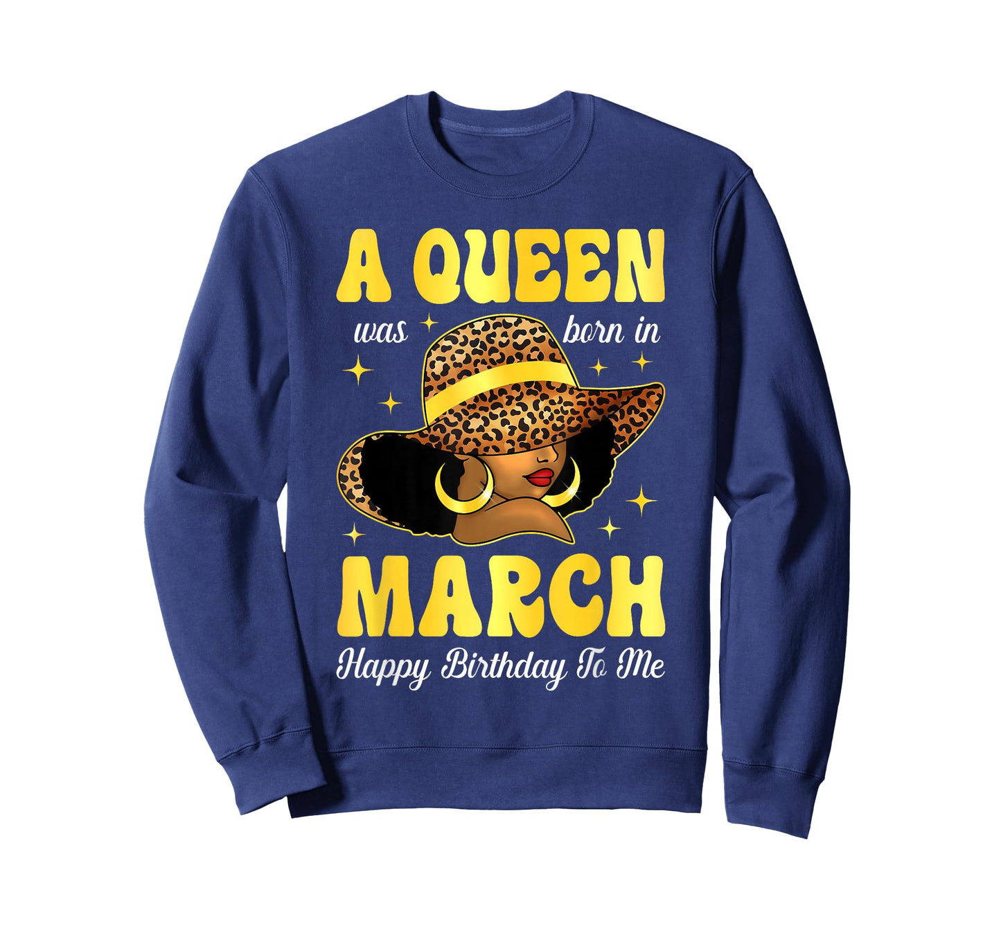A Queen was Born in March Black Girl Woman Bday Month T-Shirt