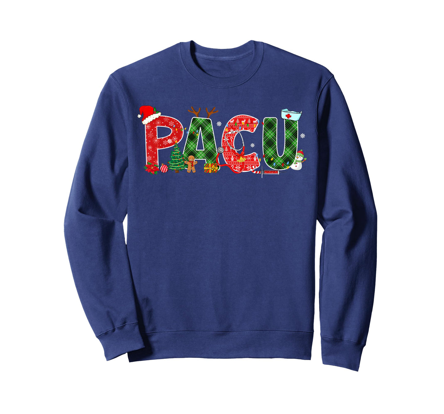 Buffalo Plaid Pacu Nurse Christmas Tree Santa Xmas Pajama T-Shirt