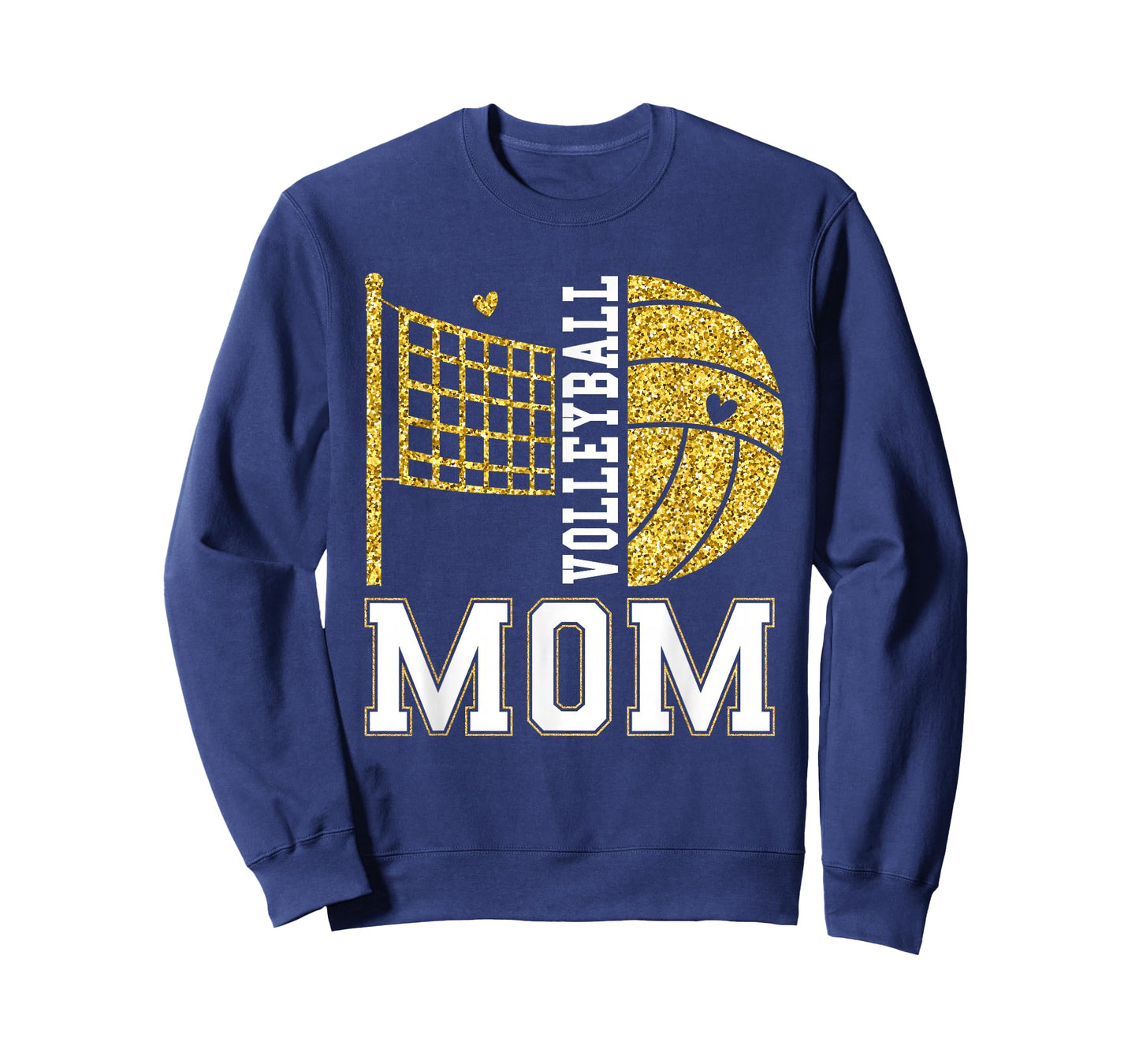 Volleyball Mom Game Day Volleyball Season Mama Girl Gold T-Shirt