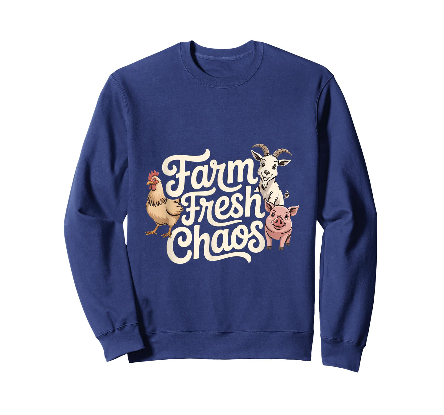 Farm Fresh Chaos Cute Homestead Barn Animals Humor T-Shirt
