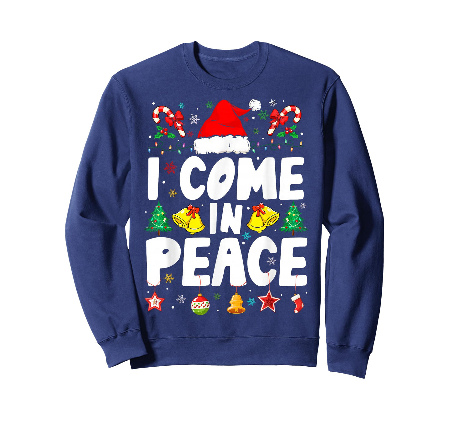 I Come in Peace I'm Peace Funny Couple Matching Christmas T-Shirt