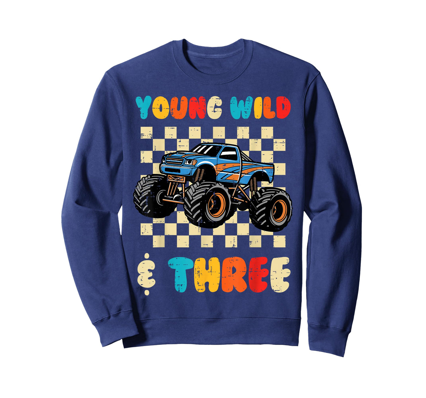 3rd Birthday Young Wild Three Truck Party Boys Kids T-Shirt