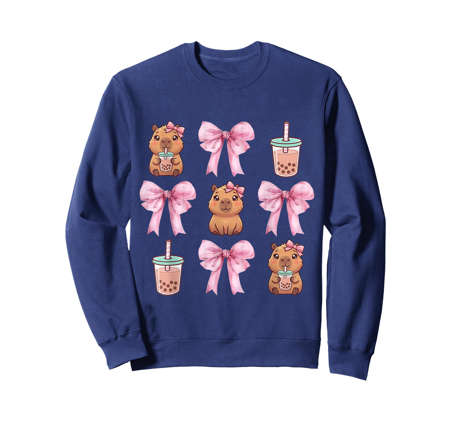 Cute Capybara Kawaii Capybara Drinking Bubble Tea Lover T-Shirt