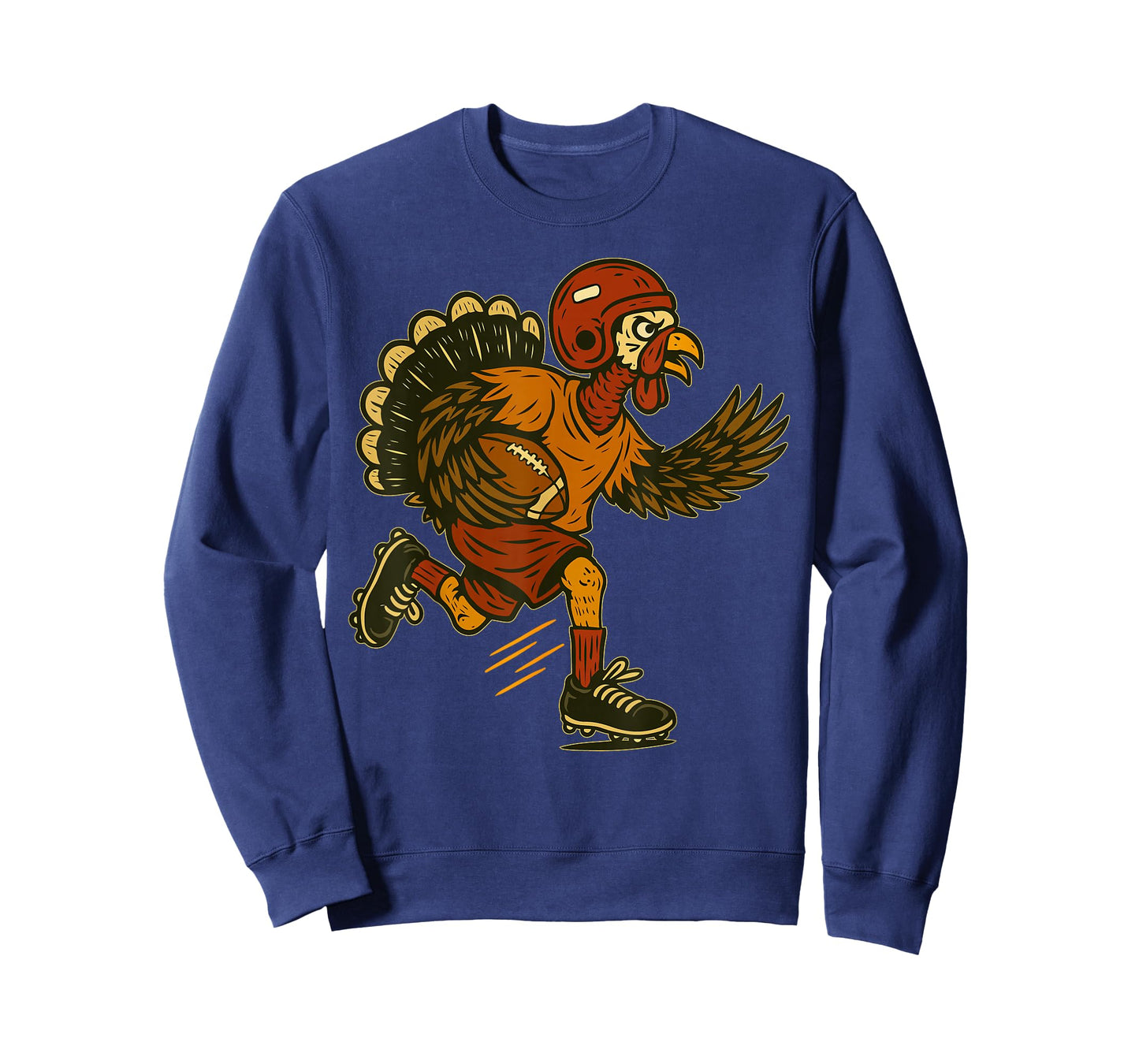 Thanksgiving Turkey Playing Football Men Boys Kids Funny T-Shirt