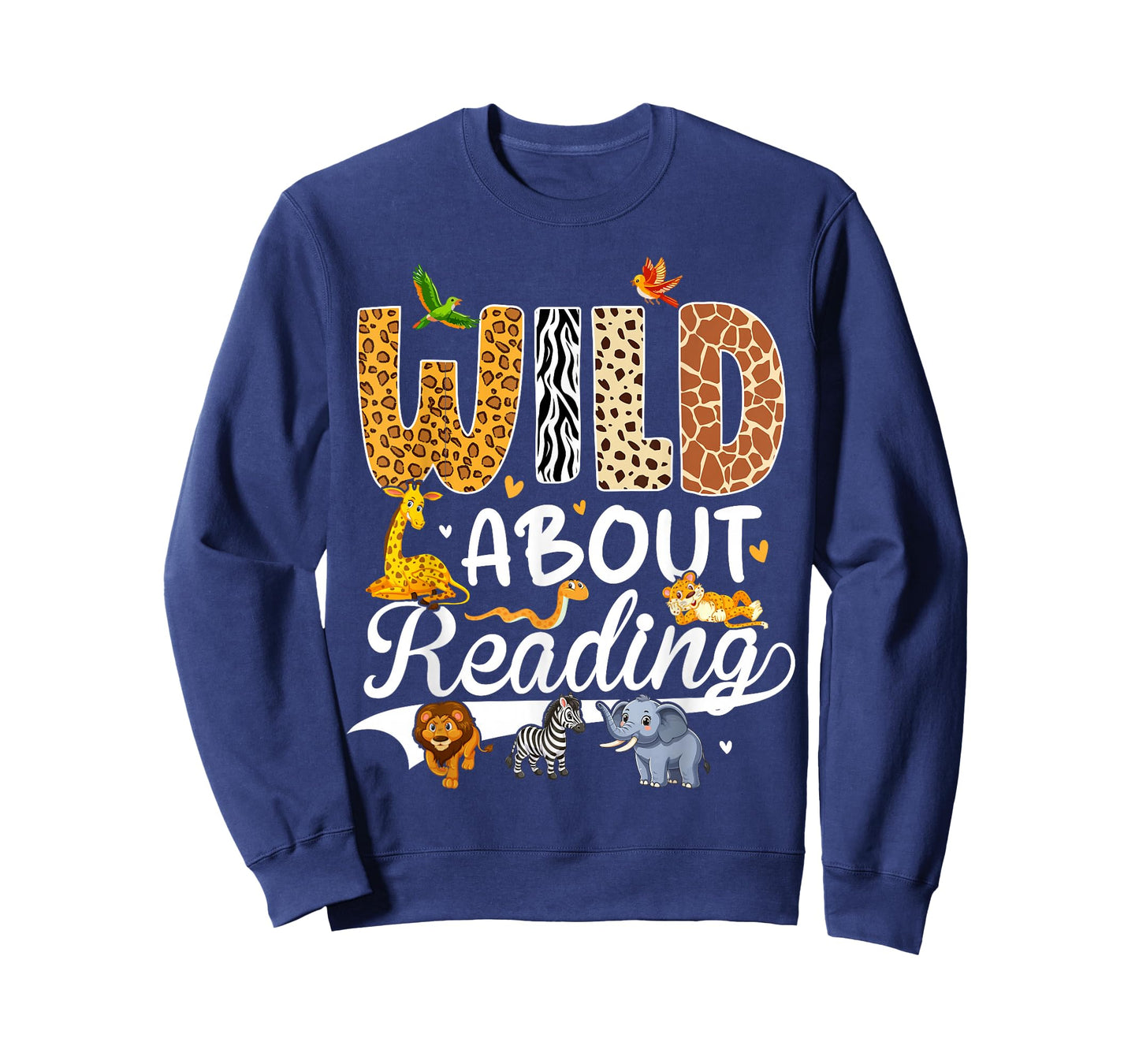 Wild About Reading Funny Book Lover Bookworm Library Day T-Shirt