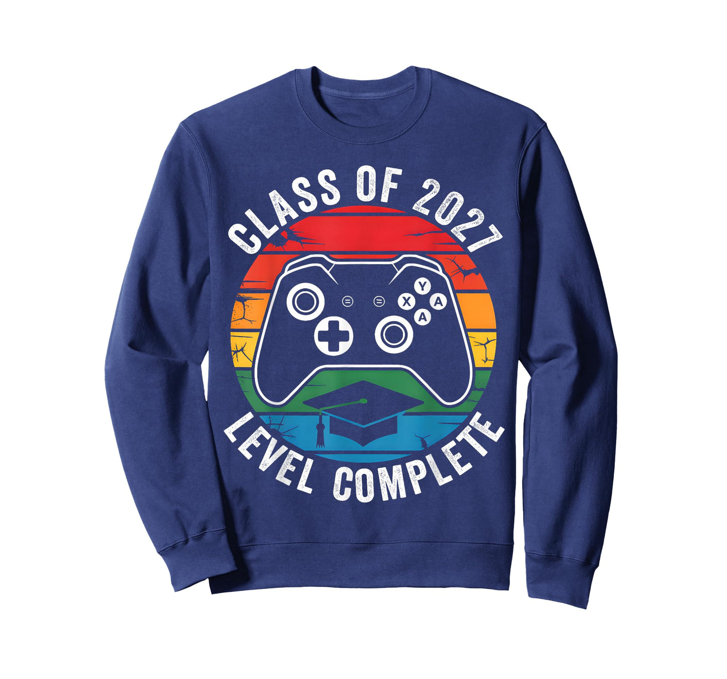 Class of 2027 Level Complete Video Gamer Senior Graduation T-Shirt
