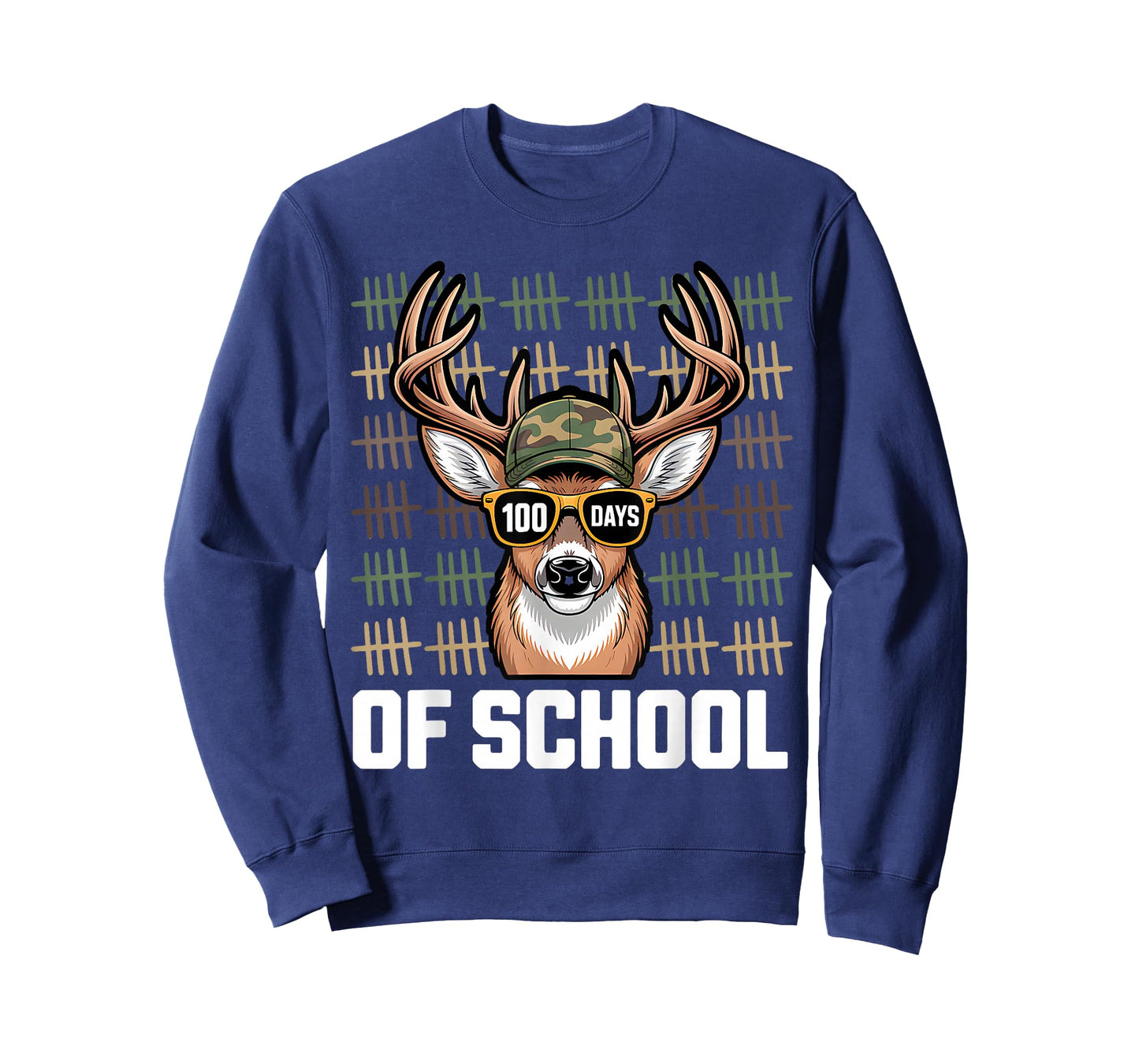 100 Days of School Deer Hunting Deer 100th Day of School T-Shirt