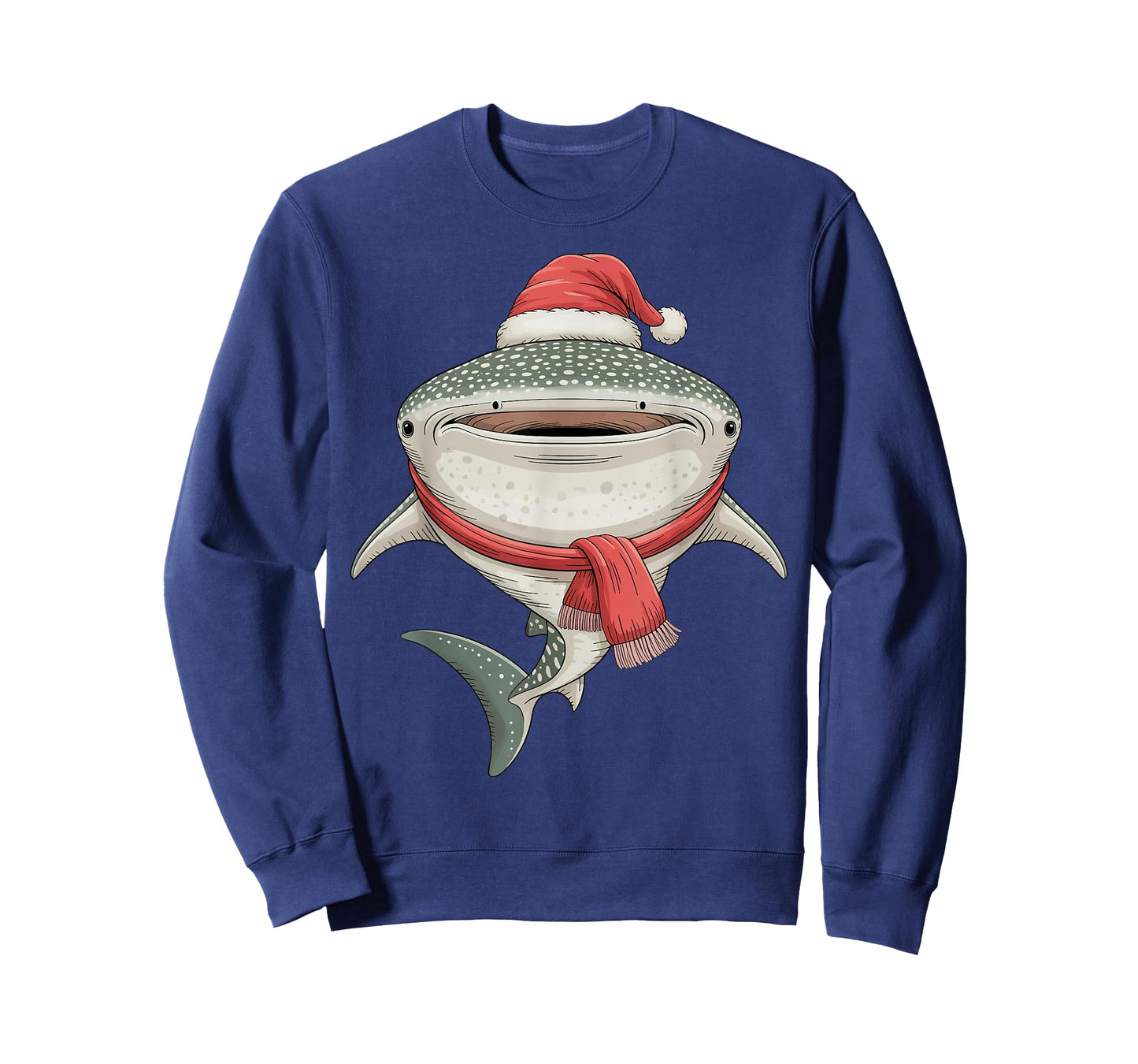 Cute Christmas Whale Shark Santa T-Shirt
