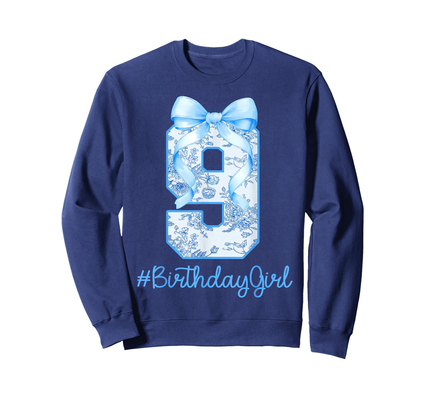 9 Year Old Birthday Girl Coquette Bow 9th Birthday T-Shirt