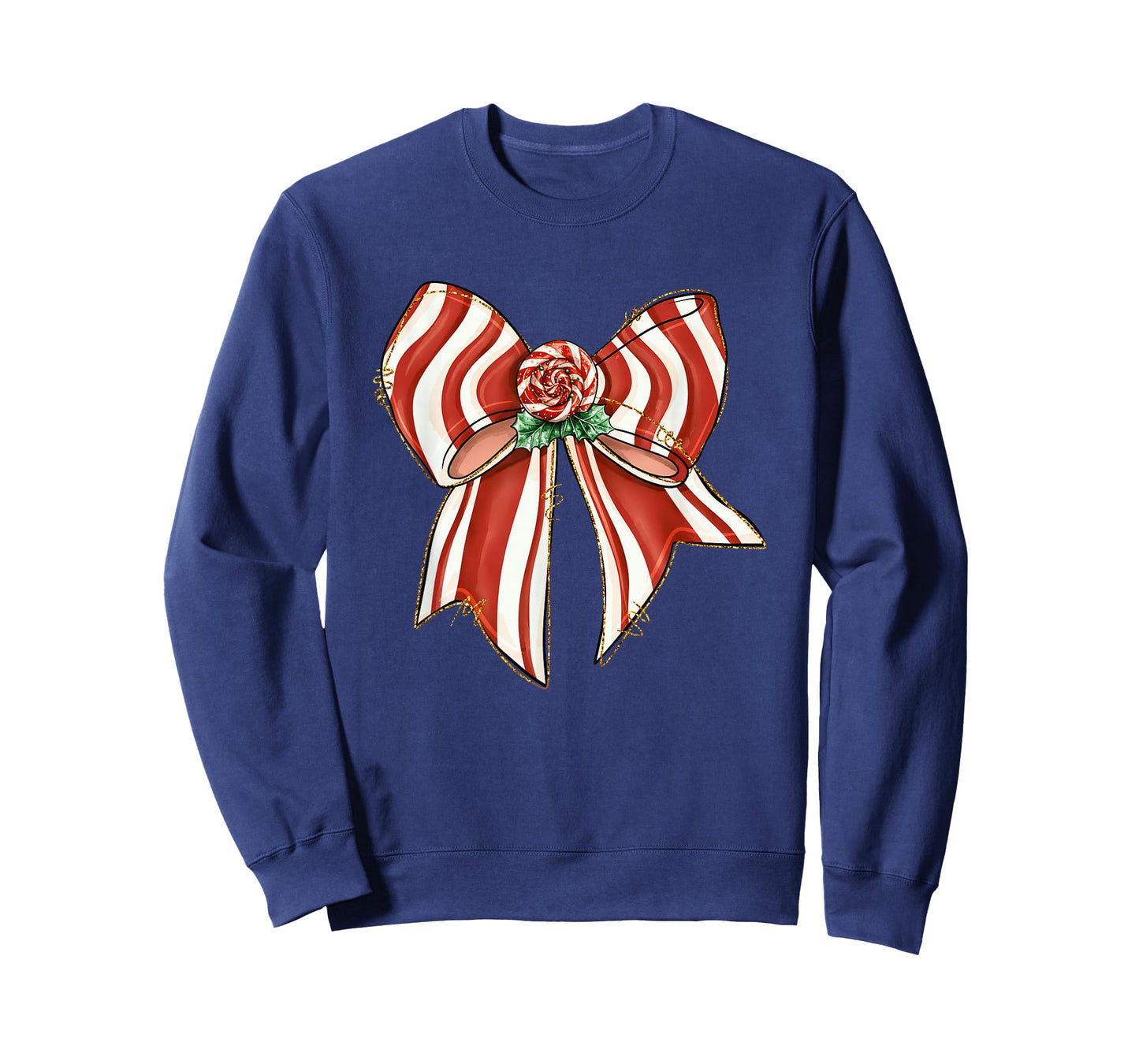 Candy Cane Bow Peppermint Christmas Joy T-Shirt
