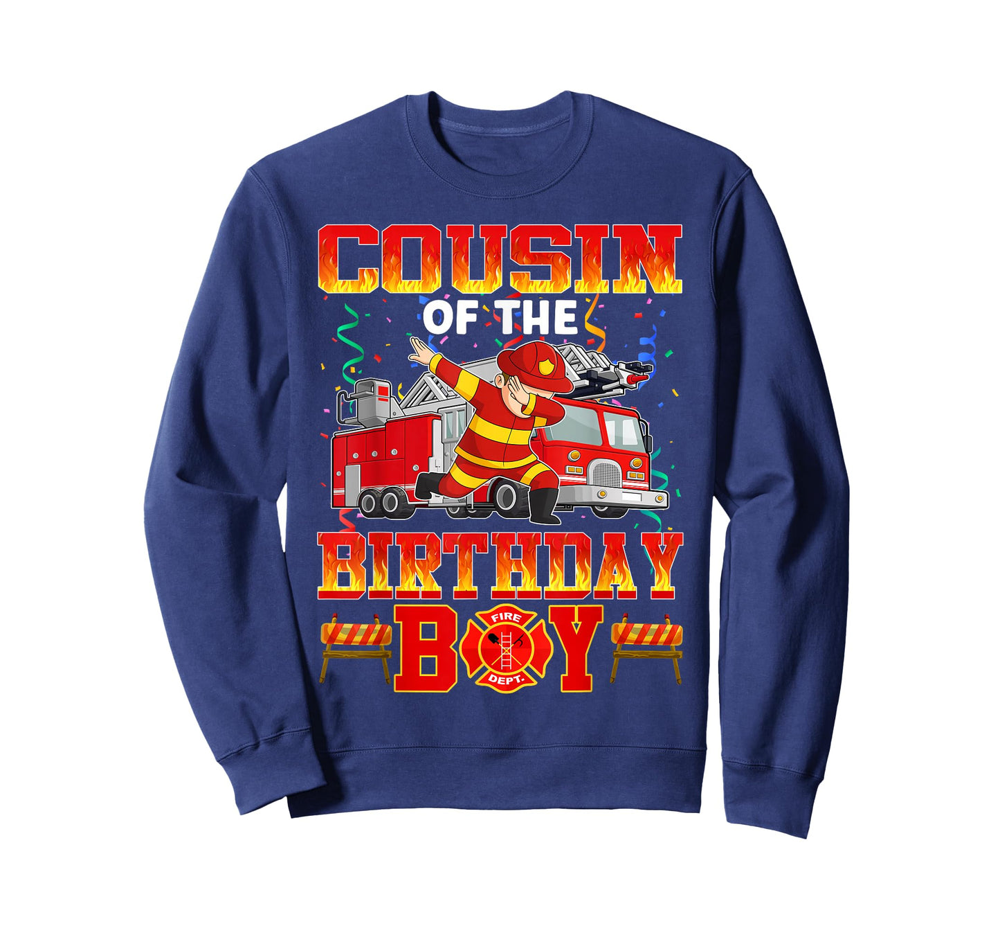 Cousin of The Birthday Boy Fire Truck Firefighter Boys T-Shirt