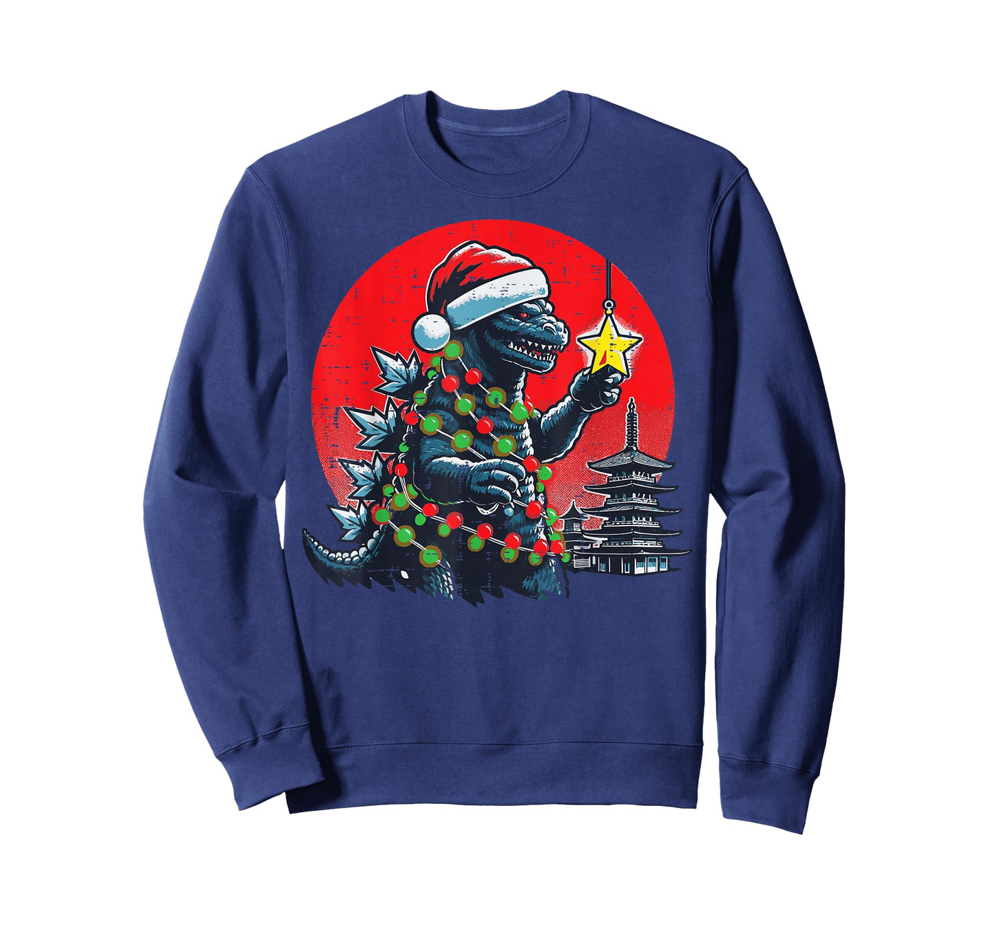 Christmas Japanese Monster Santa Star Xmas Women Kids Men T-Shirt
