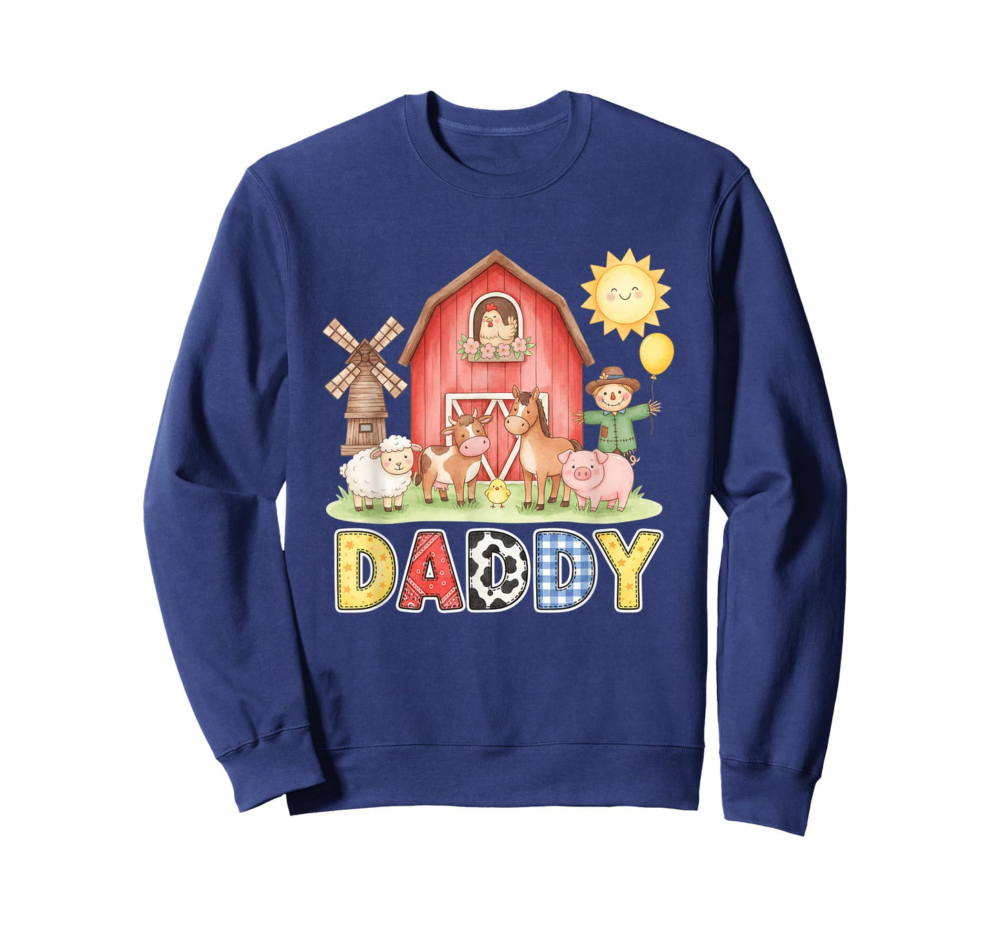 Daddy Farm Animals Barnyard Kids Cute Daddy Horse Cow T-Shirt