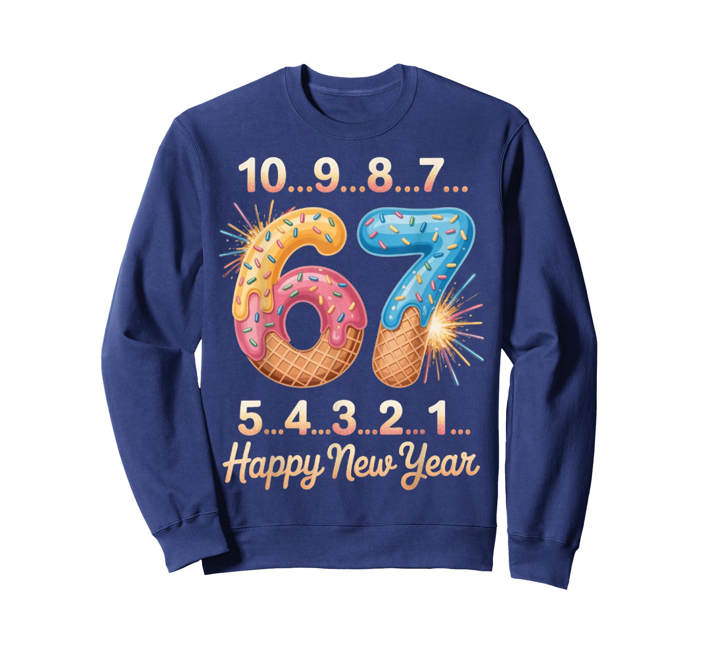 Happy New Year 2026 Eve Party Countdown Fireworks 6 7 T-Shirt