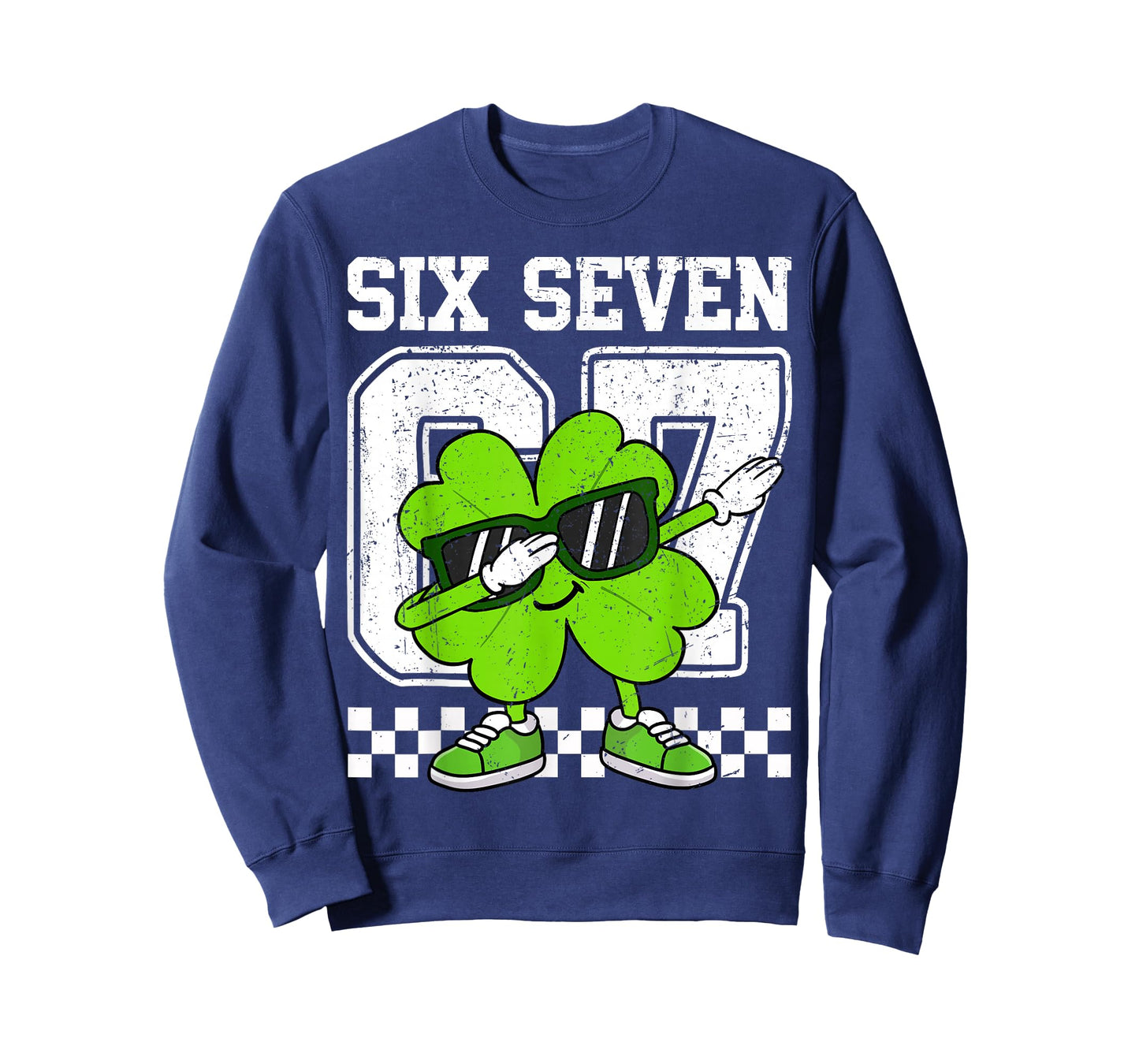 Boys St Patricks Day Dabbing Shamrock Clover 67 Six Seven T-Shirt