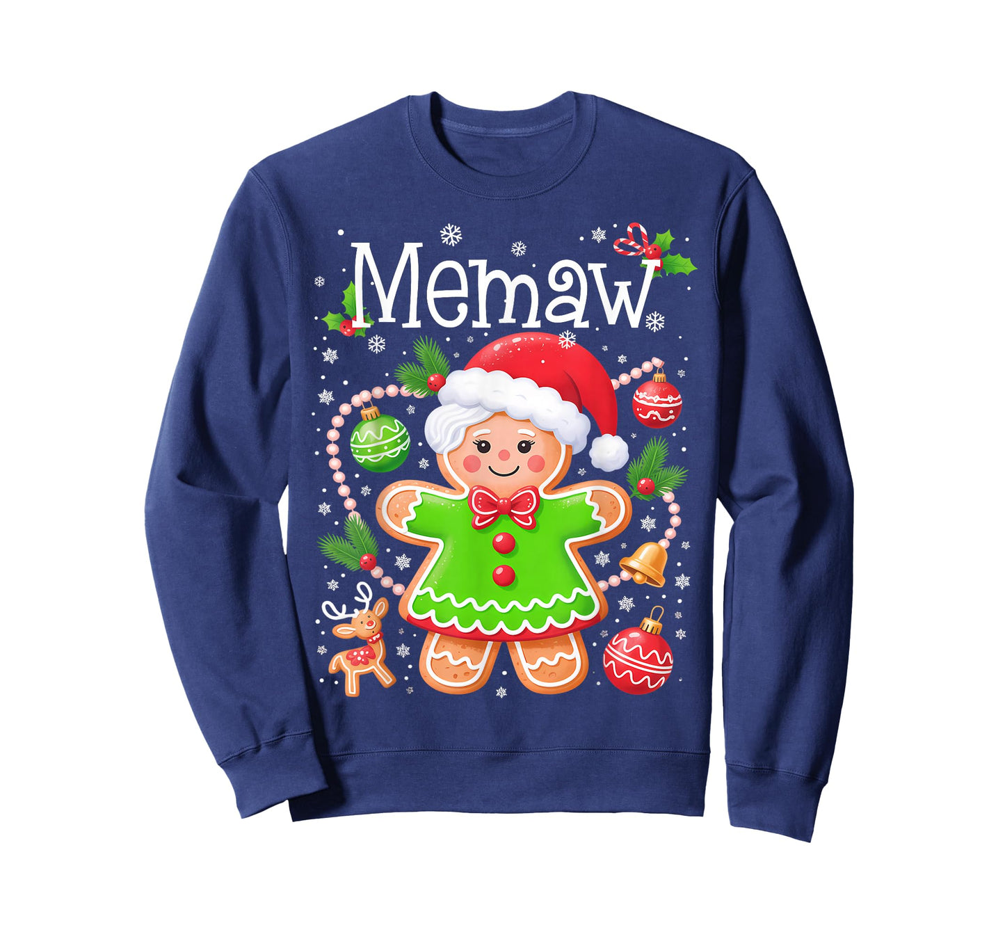 Cute Memaw Gingerbread Family Matching Christmas Cookie Crew T-Shirt
