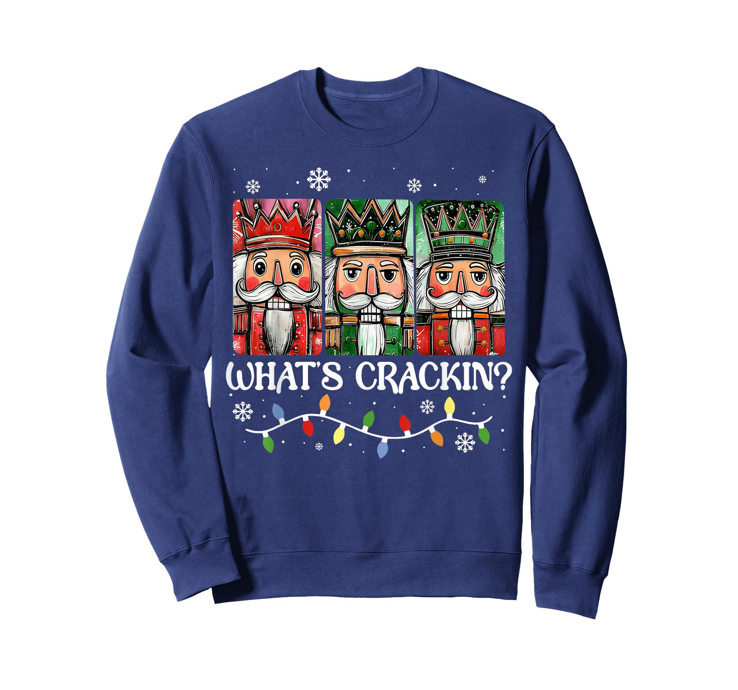 Christmas Nutcracker Whats Crackin Funny Xmas Men Women Kids T-Shirt