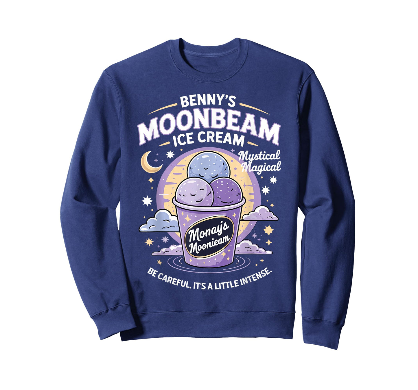 Vintage Moonbeam Ice Cream Truck Retro Double Scoop Popsicle T-Shirt