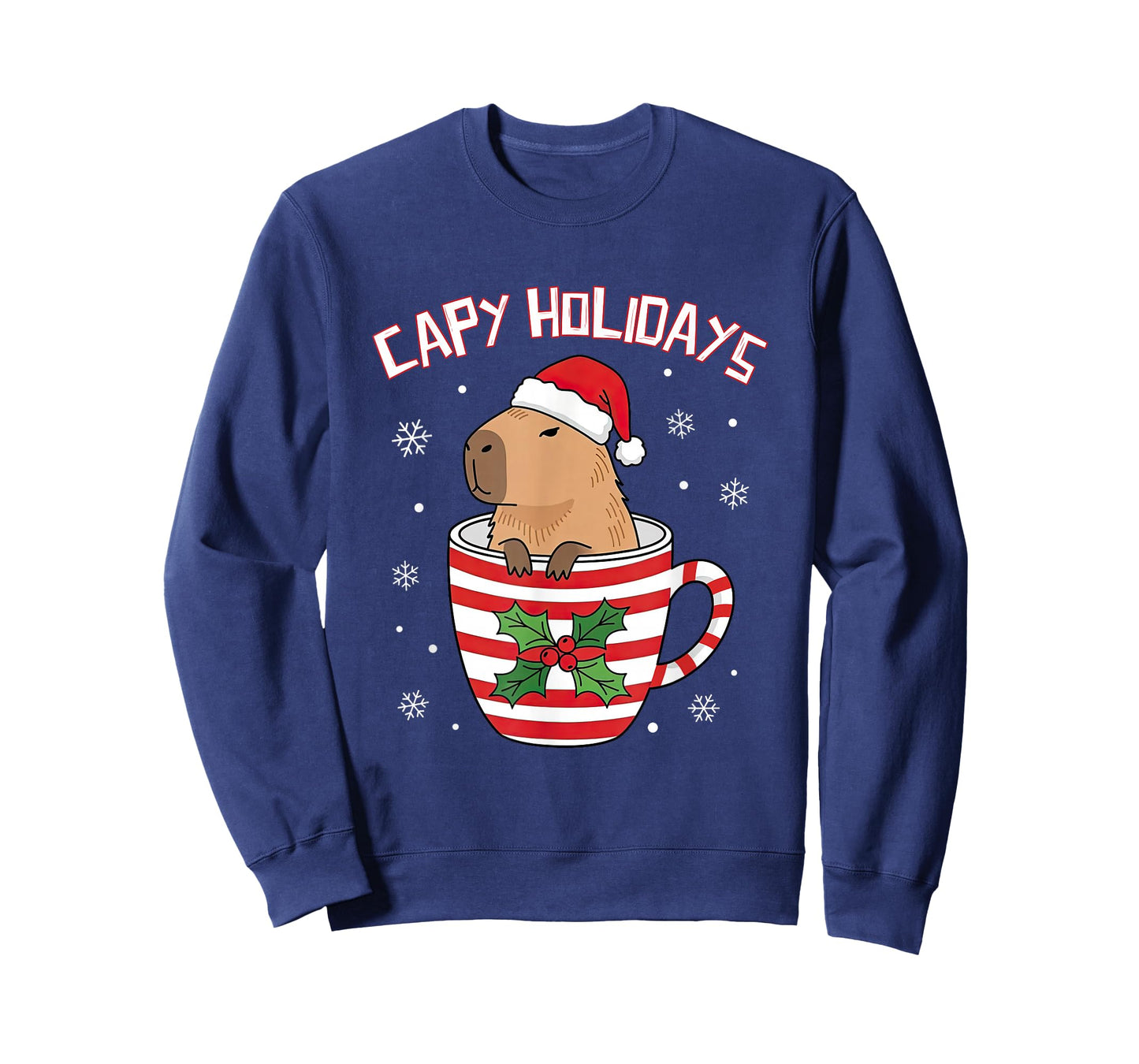 Capy Holidays Christmas Capybara Santa Hat Xmas Boys Girls T-Shirt