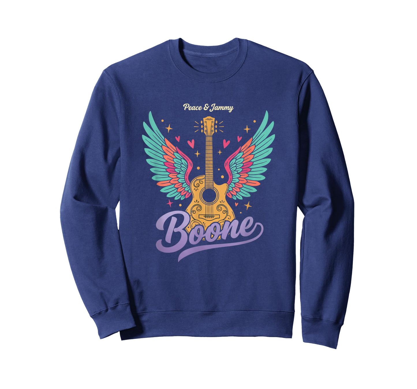 Boone Peace & Jammy Guitar Wings Girls Music Fan T-Shirt