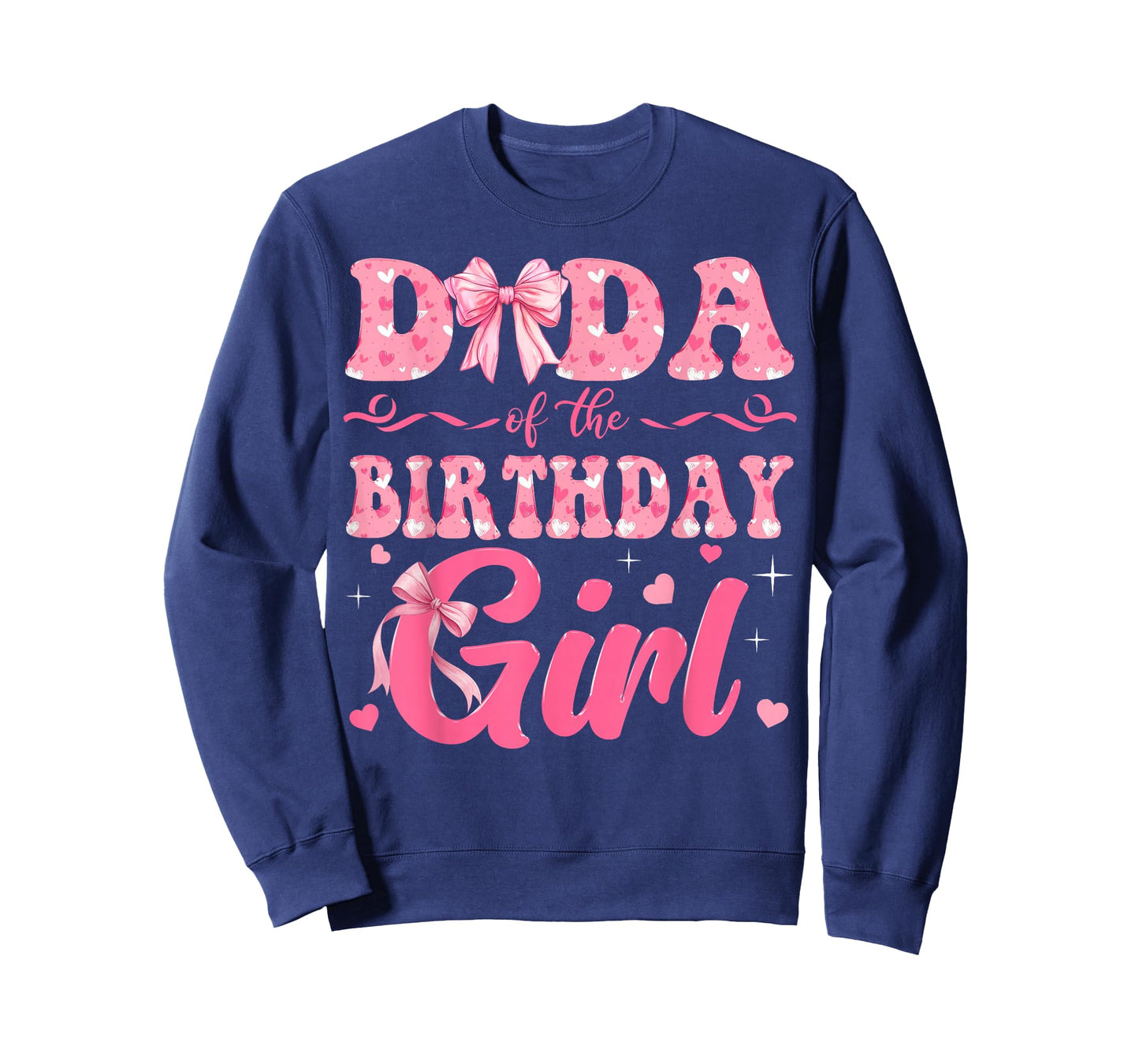 Dada of The Birthday Girl Family Pink Coquette Bow T-Shirt