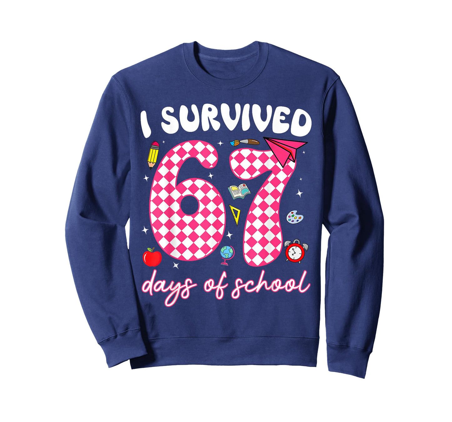 I Survived 67 Days of School Funny 67 Teachers Students Meme T-Shirt