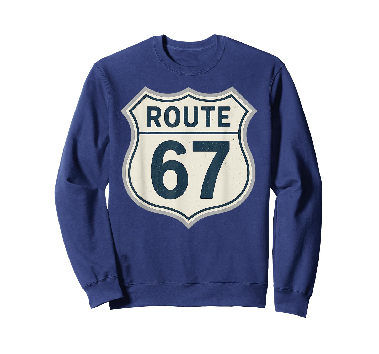 Retro Route 67 Highway Sign Vintage Road Nostalgia T-Shirt