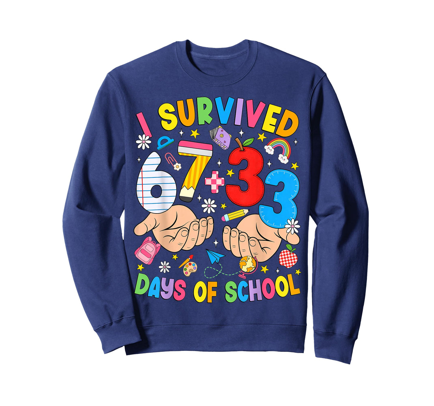 I Survived 67 33 Days of School Six Seven Meme Teachers Kids T-Shirt