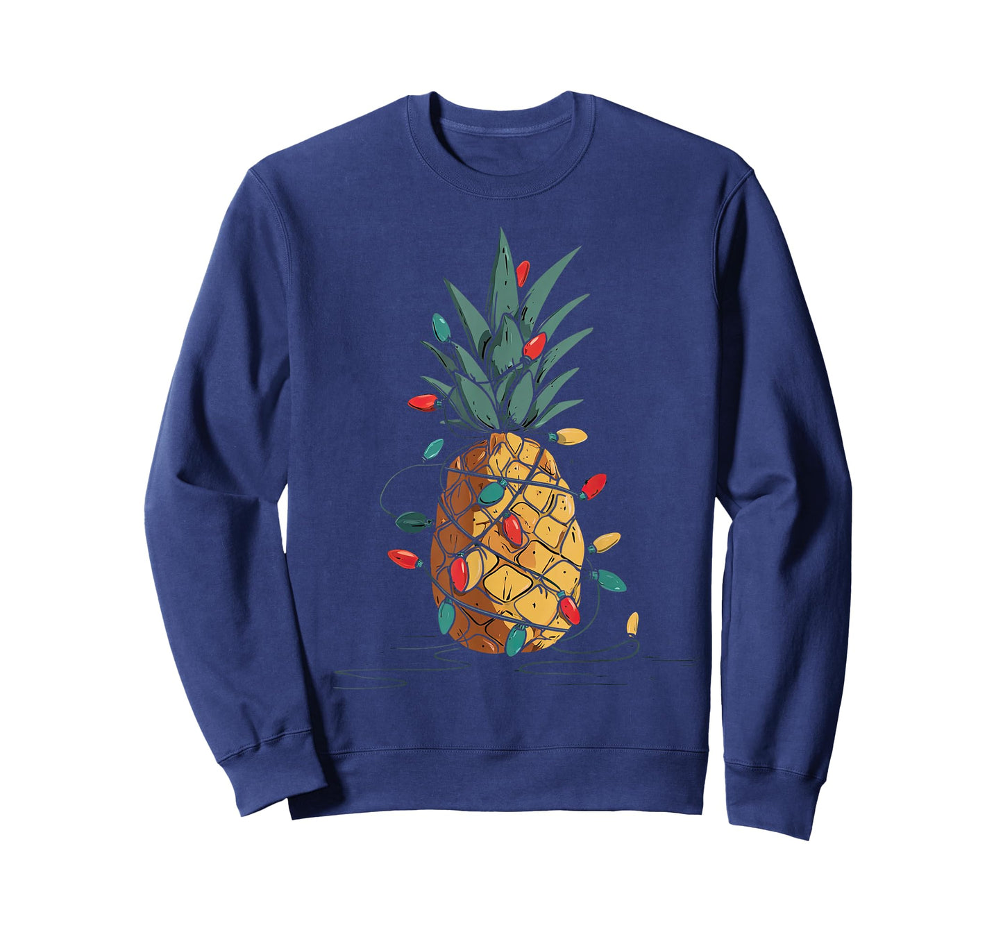 Funny Pineapple Christmas Graphics Lights Lover T-Shirt