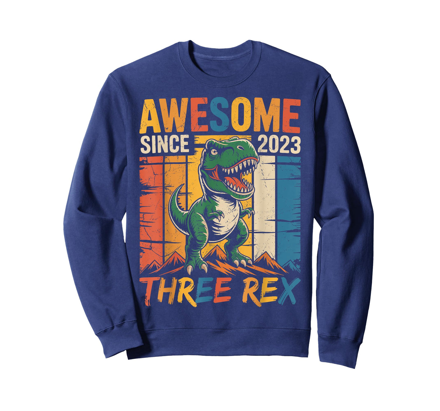 Three Rex 3rd Birthday Third Dinosaur 3 Year Old Boys Kids T-Shirt