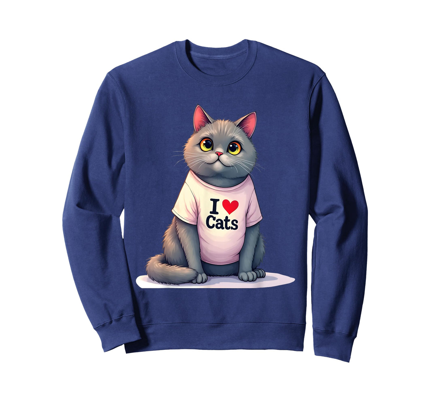 I Love Cats Cute Gray Kitty for A Cat Owner T-Shirt