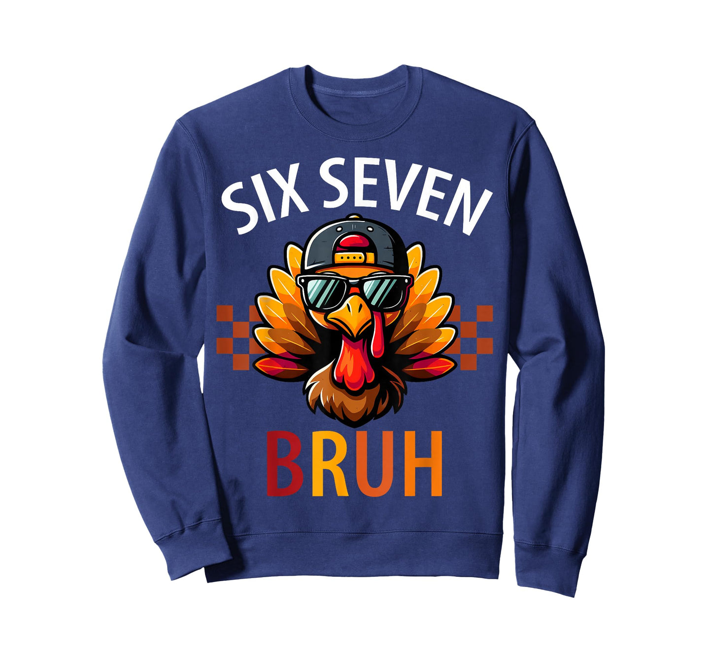 Six Seven Bruh 6 7 Meme Turkey Thanksgiving Boy Girl Kids T-Shirt