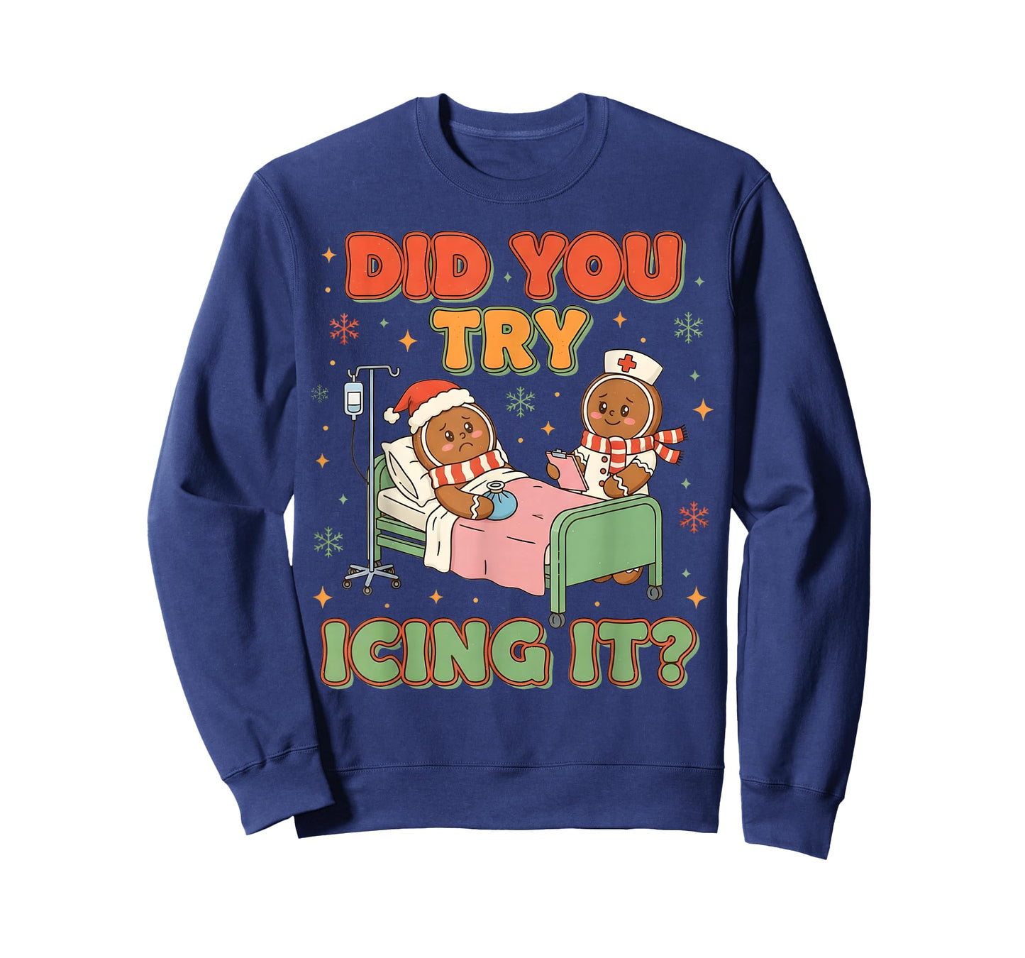Funny Christmas Gingerbread Nurse Humor T-Shirt
