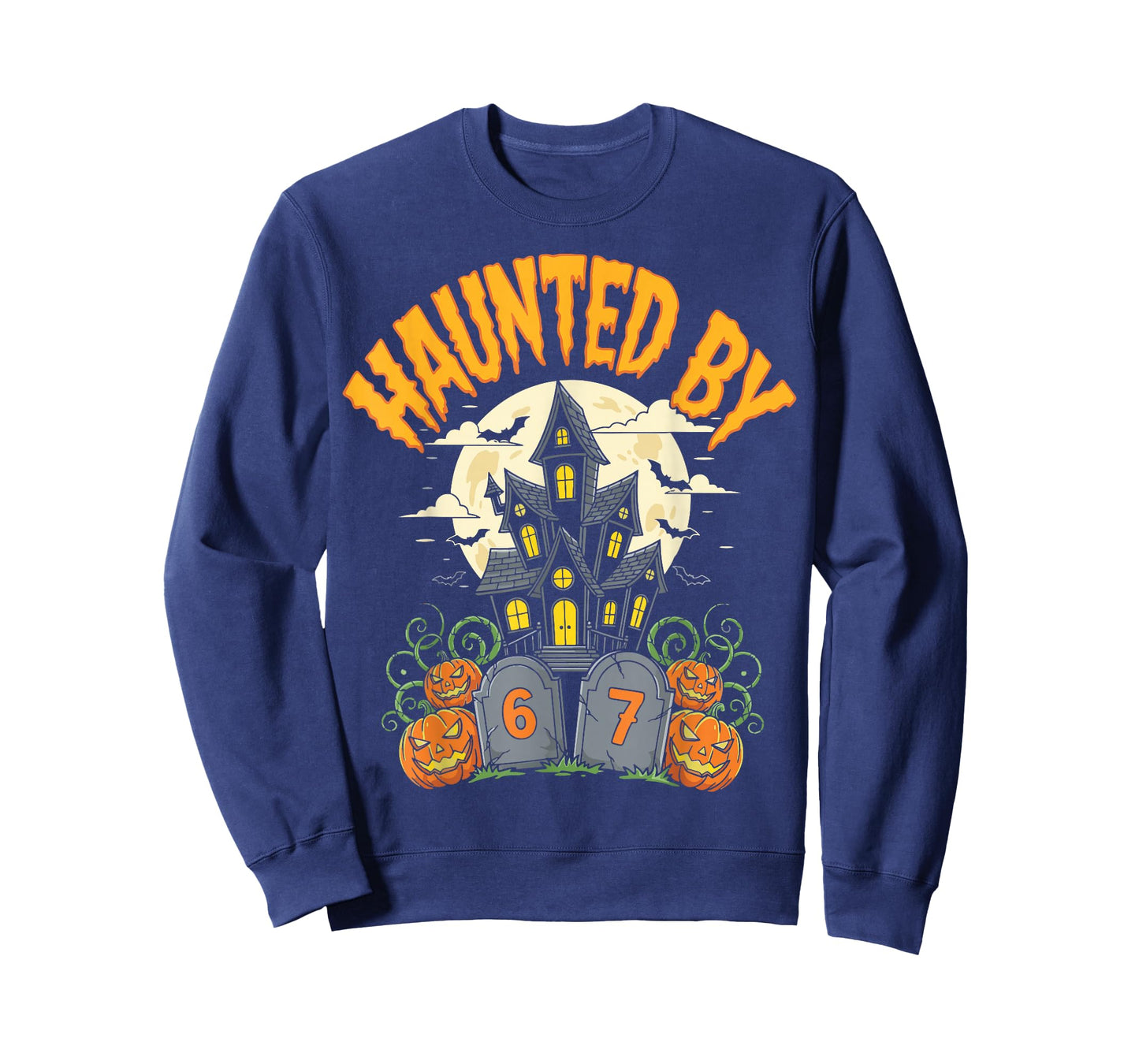 Haunted by 67 Funny Six Seven Meme Halloween Gen Alpha Z T-Shirt